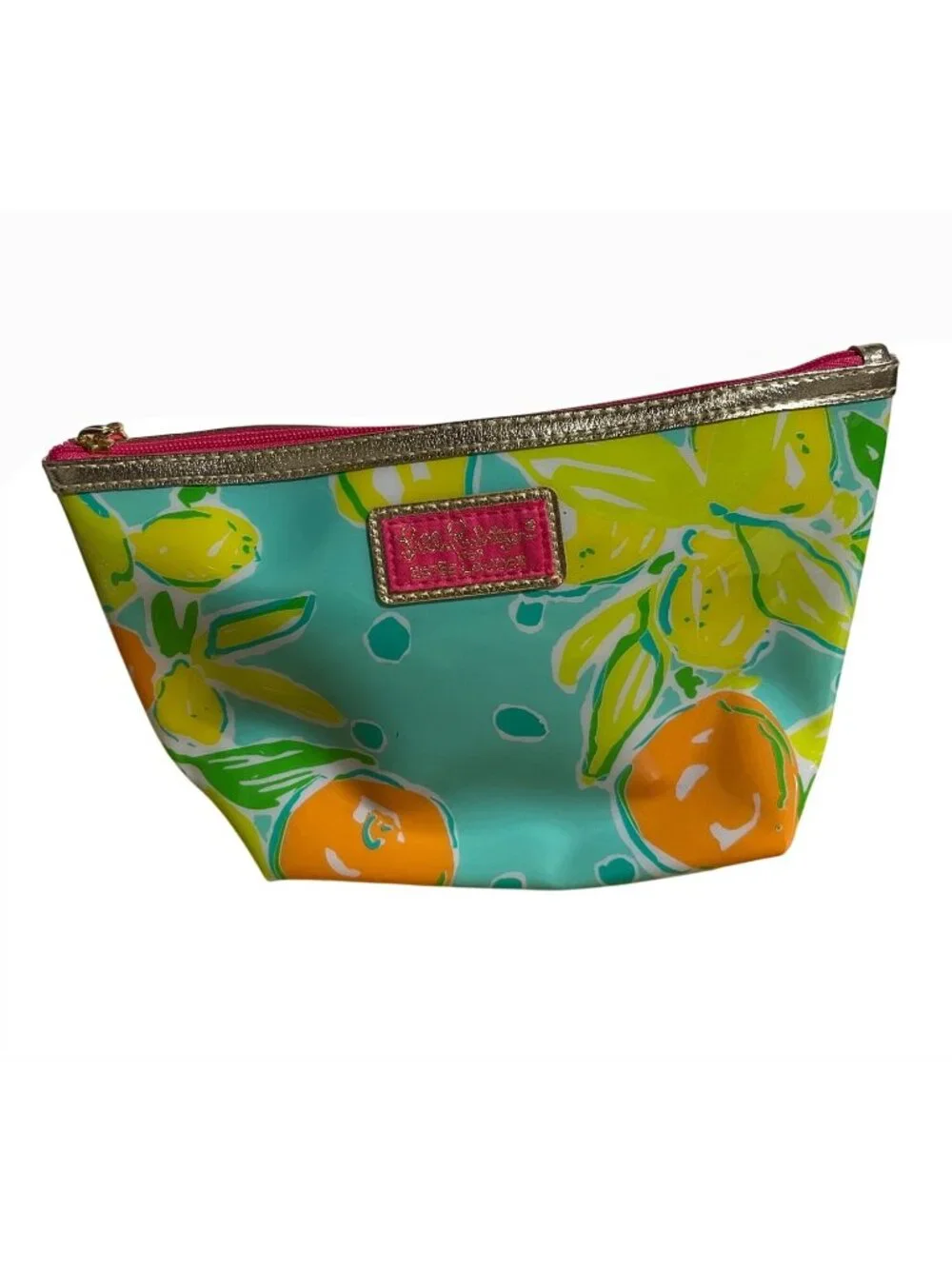 Lilly Pulitzer For Estee Lauder Citrus Print Makeup Bag